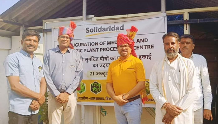 Inauguration of medicinal and aromatic crop-processing unit